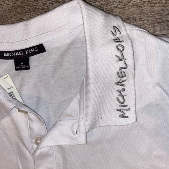 Michael Kors Men’s Polo shirt NWT  white size medium (V) - Picture 2 of 10